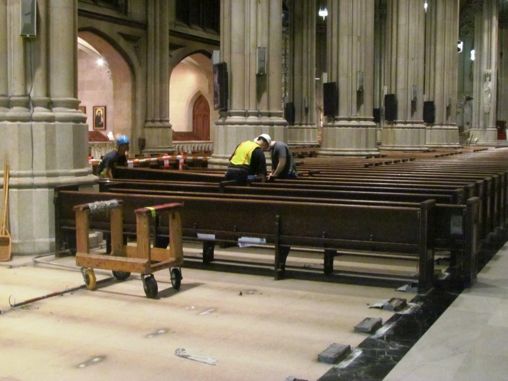 Church Pew Refinishing, Removal & Re-Installation Services